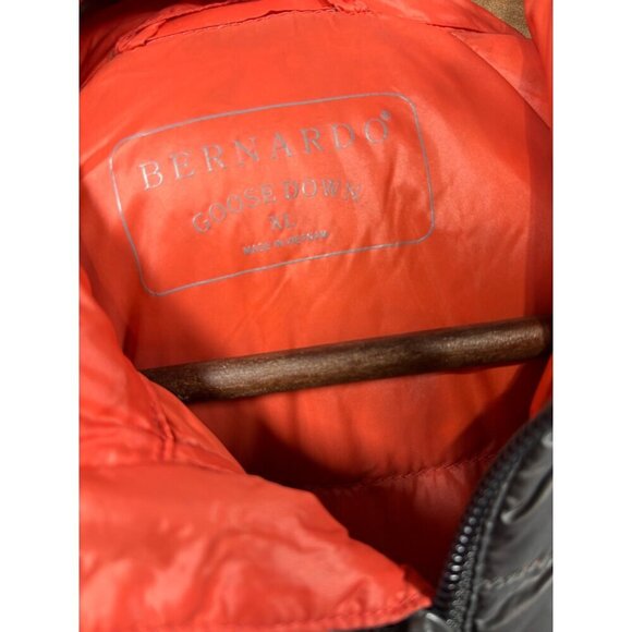 Bernardo Womens XL Goose Down Puffer Vest Gray Orange - Picture 2 of 4